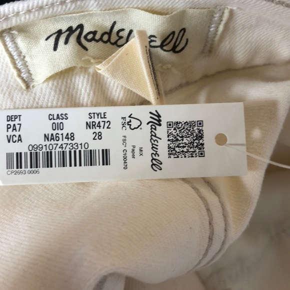 Madewell The Emmett Wide Leg Jean Welt Pocket Edition NWT 28 - Picture 6 of 10